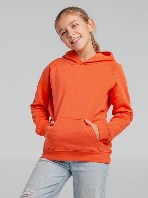 Толстовка детская Stellar Kids, оранжевая с логотипом  заказать по выгодной цене в кибермаркете AvroraStore