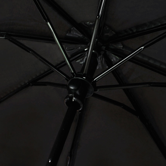 Зонт складной Сиэтл - Черный AA с логотипом  заказать по выгодной цене в кибермаркете AvroraStore