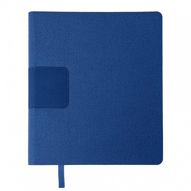 Бизнес-блокнот "Tweedi", 150х180 мм, синий, кремовая бумага, гибкая обложка, в линейку с логотипом  заказать по выгодной цене в кибермаркете AvroraStore