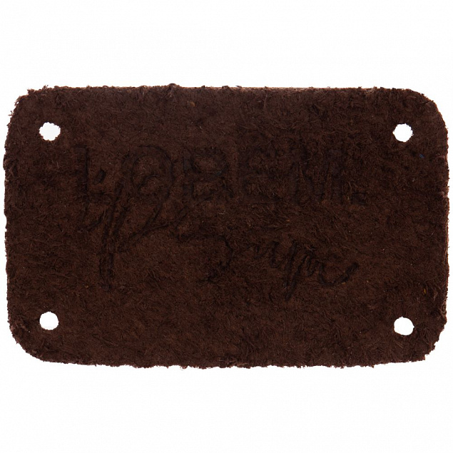 Лейбл кожаный Beta, S, коричневый с логотипом  заказать по выгодной цене в кибермаркете AvroraStore