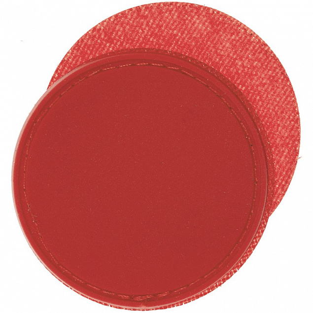 Лейбл из ПВХ с липучкой Menteqo Round, красный с логотипом  заказать по выгодной цене в кибермаркете AvroraStore