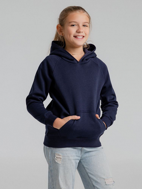 Толстовка детская Stellar Kids, темно-синяя с логотипом  заказать по выгодной цене в кибермаркете AvroraStore
