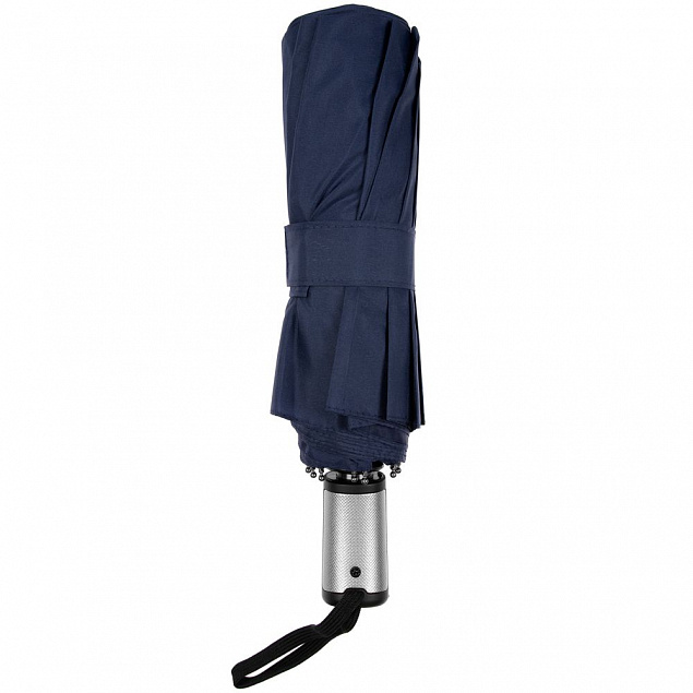 Зонт складной Fiber Magic Major, темно-синий с логотипом  заказать по выгодной цене в кибермаркете AvroraStore