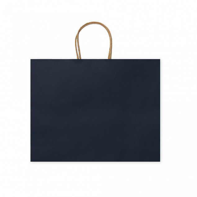 Пакет бумажный MAPLE, Морской синий с логотипом  заказать по выгодной цене в кибермаркете AvroraStore