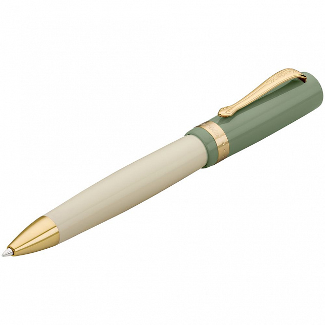 Ручка шариковая Student 60's Swing, зеленая с логотипом  заказать по выгодной цене в кибермаркете AvroraStore