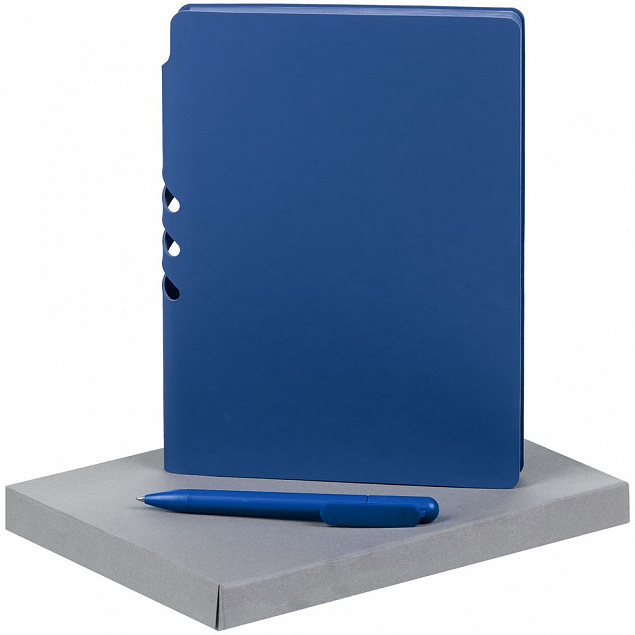 Набор Flexpen Shall, синий с логотипом  заказать по выгодной цене в кибермаркете AvroraStore