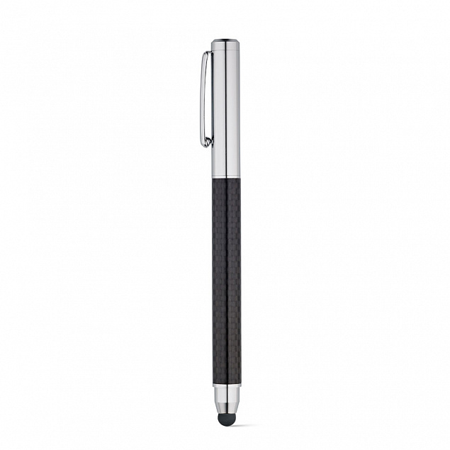 Ручка-роллер "Нью-Йорк", черная с логотипом  заказать по выгодной цене в кибермаркете AvroraStore
