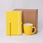 Подарочный набор JOY: блокнот, ручка, кружка, коробка, стружка; жёлтый с логотипом  заказать по выгодной цене в кибермаркете AvroraStore