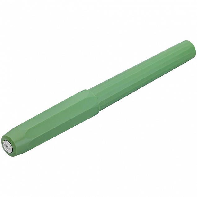 Ручка перьевая Perkeo, зеленая с логотипом  заказать по выгодной цене в кибермаркете AvroraStore