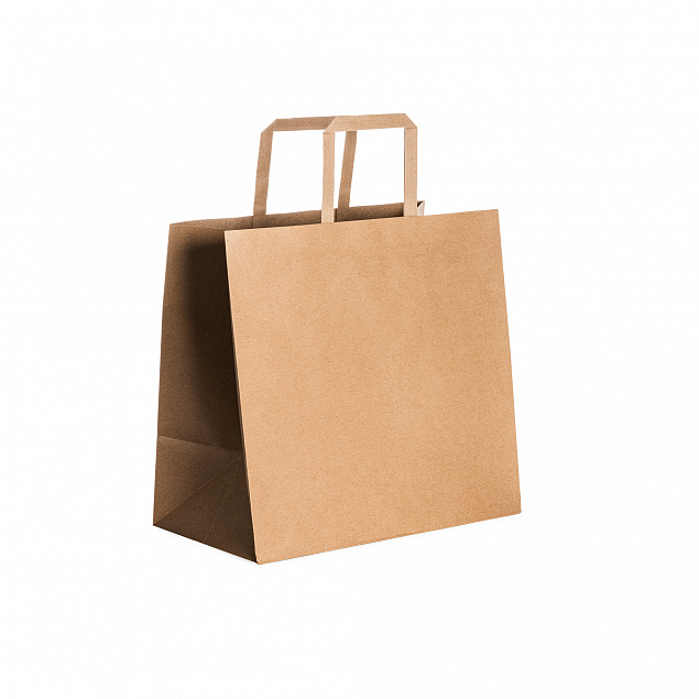 Пакет бумажный OLMO, Бежевый с логотипом  заказать по выгодной цене в кибермаркете AvroraStore