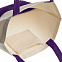 Холщовая сумка Shopaholic, фиолетовая с логотипом  заказать по выгодной цене в кибермаркете AvroraStore