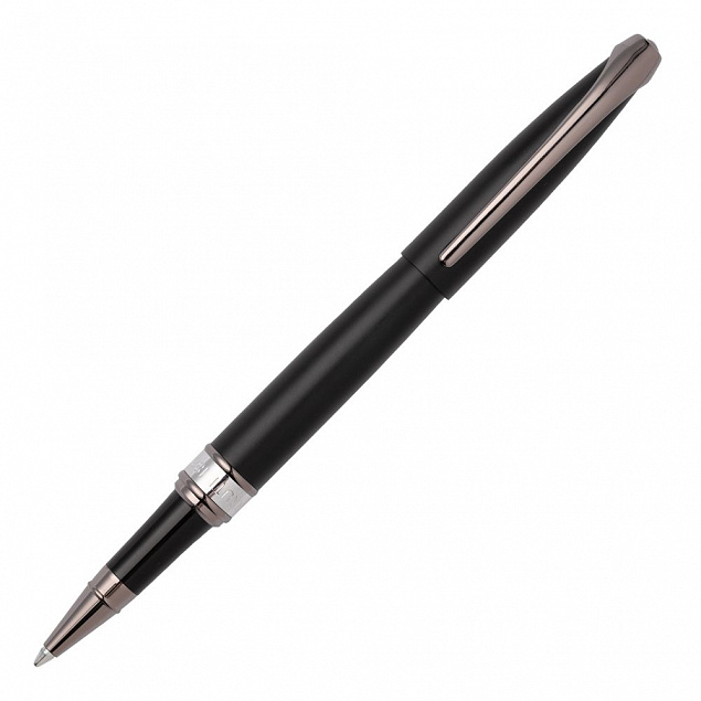 Ручка-роллер Abbey Matt Black с логотипом  заказать по выгодной цене в кибермаркете AvroraStore