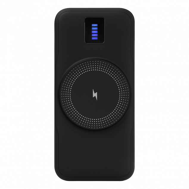 Внешний беспроводной аккумулятор, Ultra Wireless Magnetic, 10000 mah, черный с логотипом  заказать по выгодной цене в кибермаркете AvroraStore