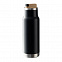 530 мл вакуумная бутылка Horten, черная с логотипом  заказать по выгодной цене в кибермаркете AvroraStore