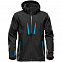 Куртка софтшелл мужская Patrol, черная с синим с логотипом  заказать по выгодной цене в кибермаркете AvroraStore