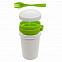 Ланч-бокс Veggie to go Green Line с вилкой (салатовый) с логотипом  заказать по выгодной цене в кибермаркете AvroraStore
