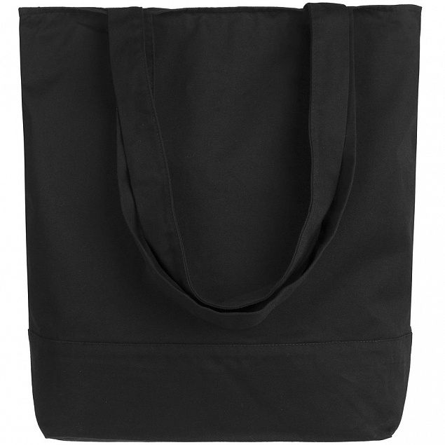 Сумка для покупок на молнии Shopaholic Zip, черная с логотипом  заказать по выгодной цене в кибермаркете AvroraStore