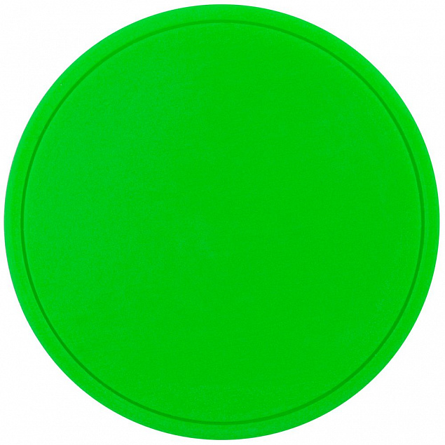 Лейбл из ПВХ Dzeta Round, M, зеленый неон с логотипом  заказать по выгодной цене в кибермаркете AvroraStore
