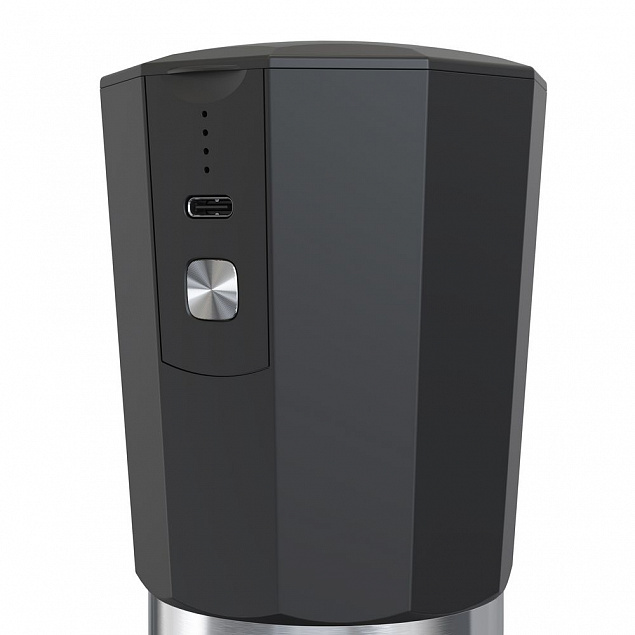 Портативная кофемолка Electric Coffee Grinder, черная с оранжевым с логотипом  заказать по выгодной цене в кибермаркете AvroraStore