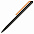 Шариковая ручка GrafeeX в чехле, черная с оранжевым с логотипом  заказать по выгодной цене в кибермаркете AvroraStore