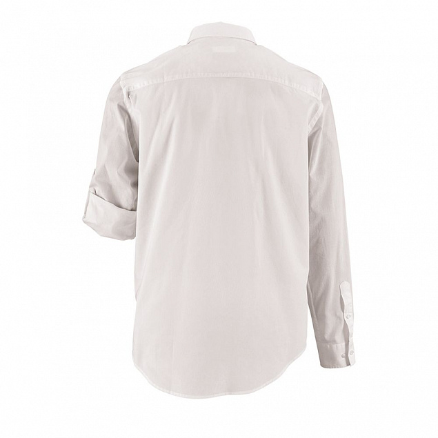 Рубашка мужская BURMA MEN, белая с логотипом  заказать по выгодной цене в кибермаркете AvroraStore