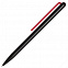 Шариковая ручка GrafeeX в чехле, черная с красным с логотипом  заказать по выгодной цене в кибермаркете AvroraStore