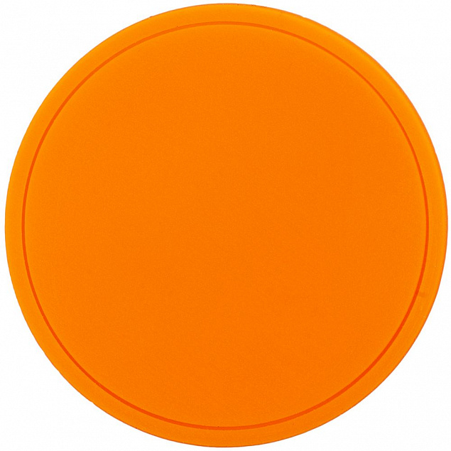 Лейбл из ПВХ Dzeta Round, M, оранжевый неон с логотипом  заказать по выгодной цене в кибермаркете AvroraStore