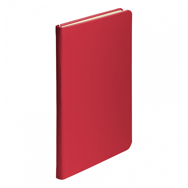 Бизнес-блокнот SIMPLY FLEX, А5,  красный, кремовый блок, в клетку с логотипом  заказать по выгодной цене в кибермаркете AvroraStore