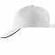Бейсболка LONG BEACH, белая с темно-синим с логотипом  заказать по выгодной цене в кибермаркете AvroraStore