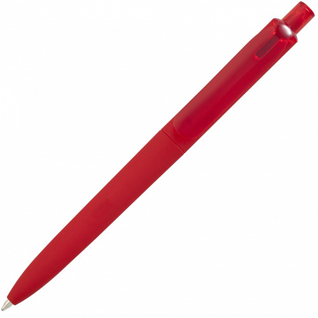 Ручка шариковая Prodir DS8 PRR-Т Soft Touch, красная с логотипом  заказать по выгодной цене в кибермаркете AvroraStore