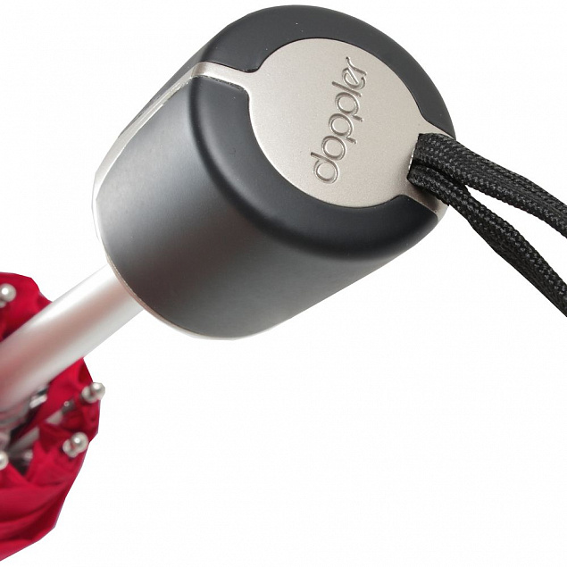 Зонт складной Fiber Alu Light, красный с логотипом  заказать по выгодной цене в кибермаркете AvroraStore