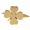 Шильдик «Счастливый клевер», золотистый с логотипом  заказать по выгодной цене в кибермаркете AvroraStore