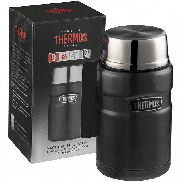 Термос для еды Thermos SK3020, черный с логотипом  заказать по выгодной цене в кибермаркете AvroraStore