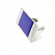 Шильд металлический, серебряно-синий с логотипом  заказать по выгодной цене в кибермаркете AvroraStore