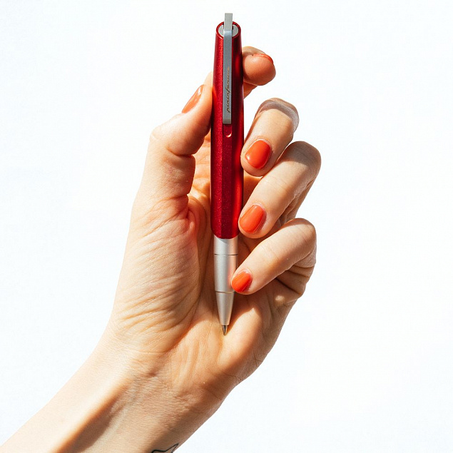 Шариковая ручка PF Go, красная с логотипом  заказать по выгодной цене в кибермаркете AvroraStore