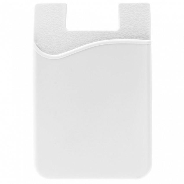 Чехол для карты на телефон Shelley, белый с логотипом  заказать по выгодной цене в кибермаркете AvroraStore
