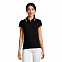 Поло "Pasadena Women" черный, белый__XL с логотипом  заказать по выгодной цене в кибермаркете AvroraStore