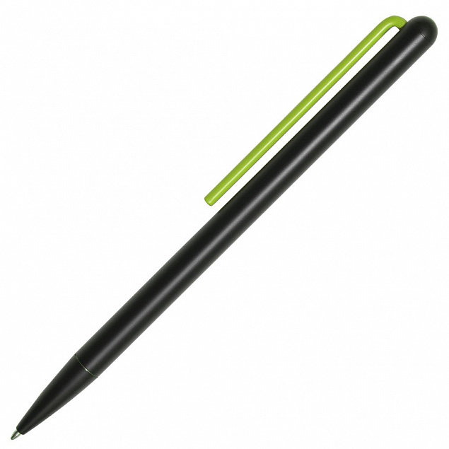 Шариковая ручка GrafeeX в чехле, черная с зеленым с логотипом  заказать по выгодной цене в кибермаркете AvroraStore