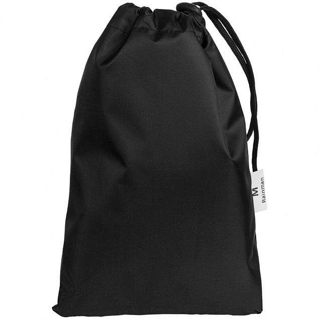 Дождевик Rainman Zip Pockets, черный с логотипом  заказать по выгодной цене в кибермаркете AvroraStore