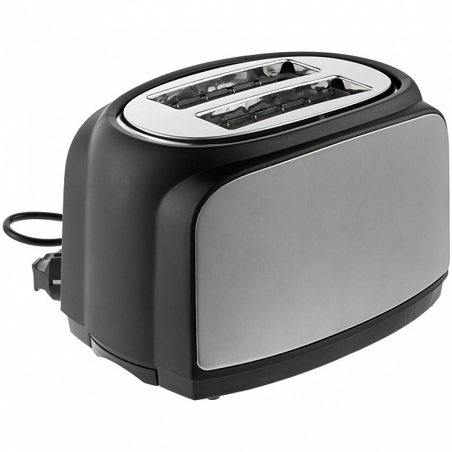 Электрический тостер Postre, серебристо-черный с логотипом  заказать по выгодной цене в кибермаркете AvroraStore