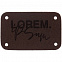 Лейбл Etha Nubuсk, S, темно-коричневый с логотипом  заказать по выгодной цене в кибермаркете AvroraStore