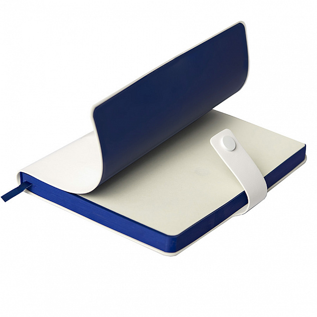 Набор подарочный : кружка, блокнот, ручка, коробка, стружка, белый с синим с логотипом  заказать по выгодной цене в кибермаркете AvroraStore