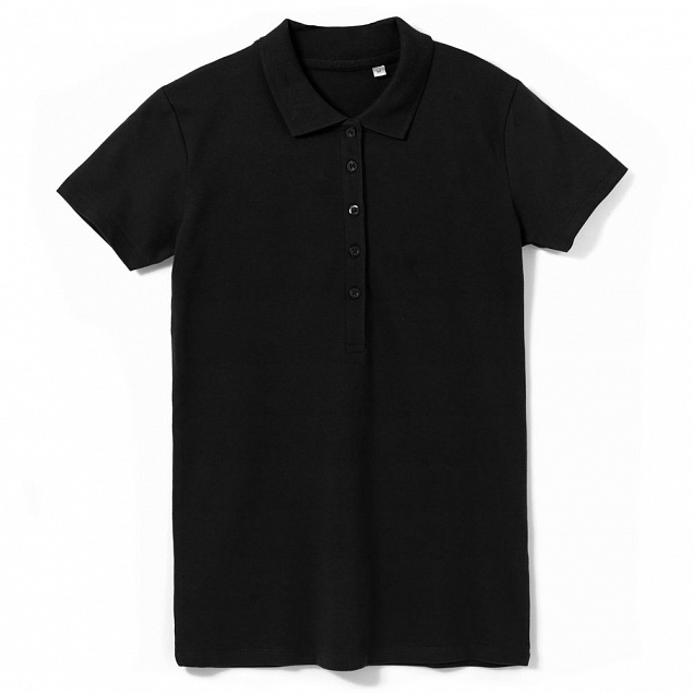 Рубашка поло женская PHOENIX WOMEN, черная с логотипом  заказать по выгодной цене в кибермаркете AvroraStore