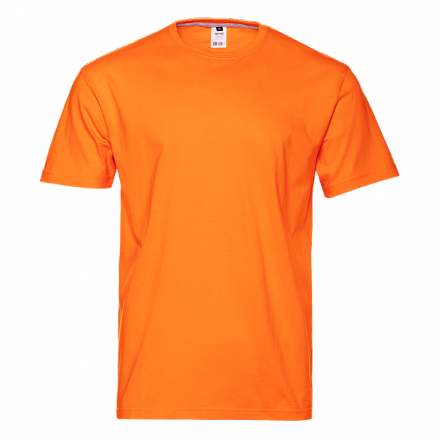Футболка унисекс без бокового шва STAN хлопок 160, 02 Оранжевый с логотипом  заказать по выгодной цене в кибермаркете AvroraStore