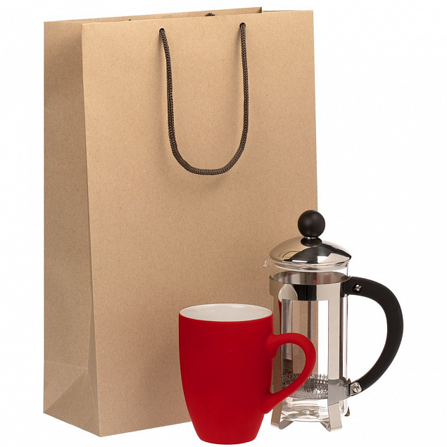 Набор для чая Laconi, красный с логотипом  заказать по выгодной цене в кибермаркете AvroraStore