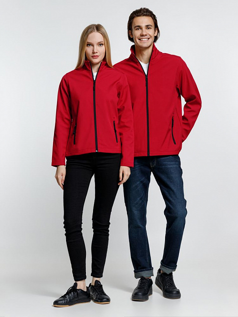 Куртка софтшелл женская RACE WOMEN красная с логотипом  заказать по выгодной цене в кибермаркете AvroraStore