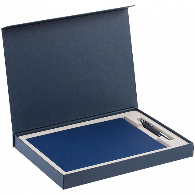 Набор Flat Maxi, синий с логотипом  заказать по выгодной цене в кибермаркете AvroraStore