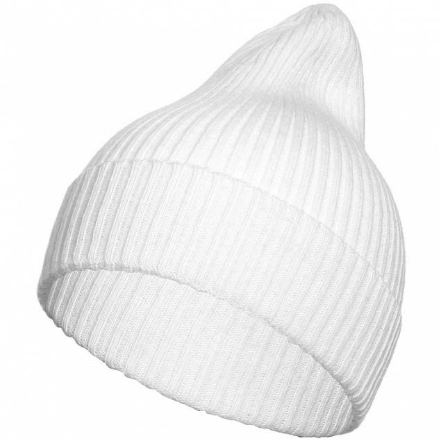 Шапка Alpine, белая с логотипом  заказать по выгодной цене в кибермаркете AvroraStore
