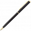 Ручка шариковая Hotel Gold, ver.2, черная с логотипом  заказать по выгодной цене в кибермаркете AvroraStore