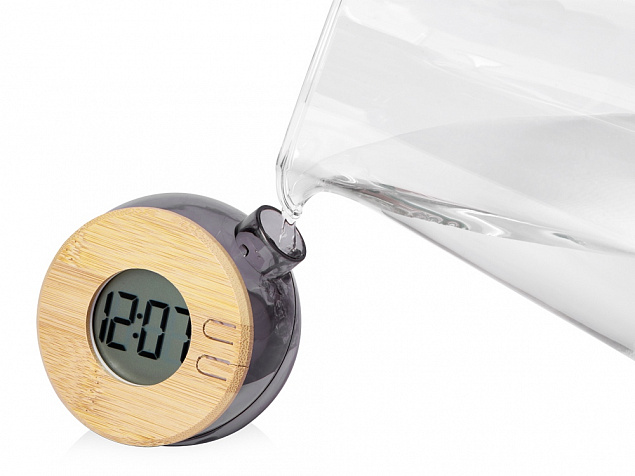 Водяные часы из бамбука «Splash Hour» с логотипом  заказать по выгодной цене в кибермаркете AvroraStore